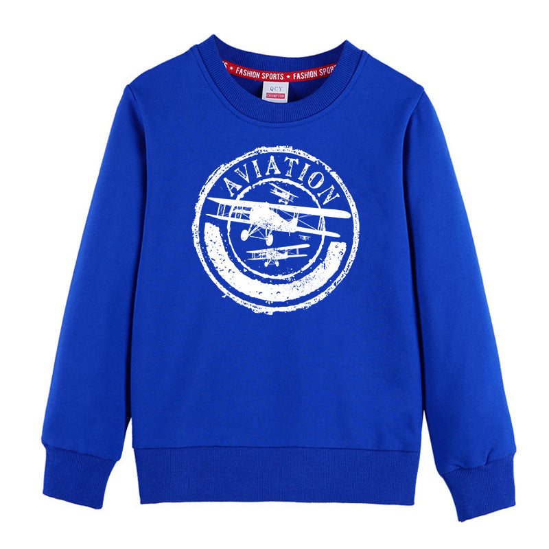 Aviation Lovers Designed "CHILDREN" Sweatshirts