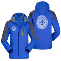 Thumbnail for Aviation Finger Print Designed Thick Skiing Jackets