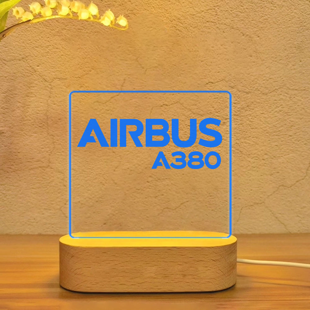 Airbus A380 & Text Designed Night Lamp