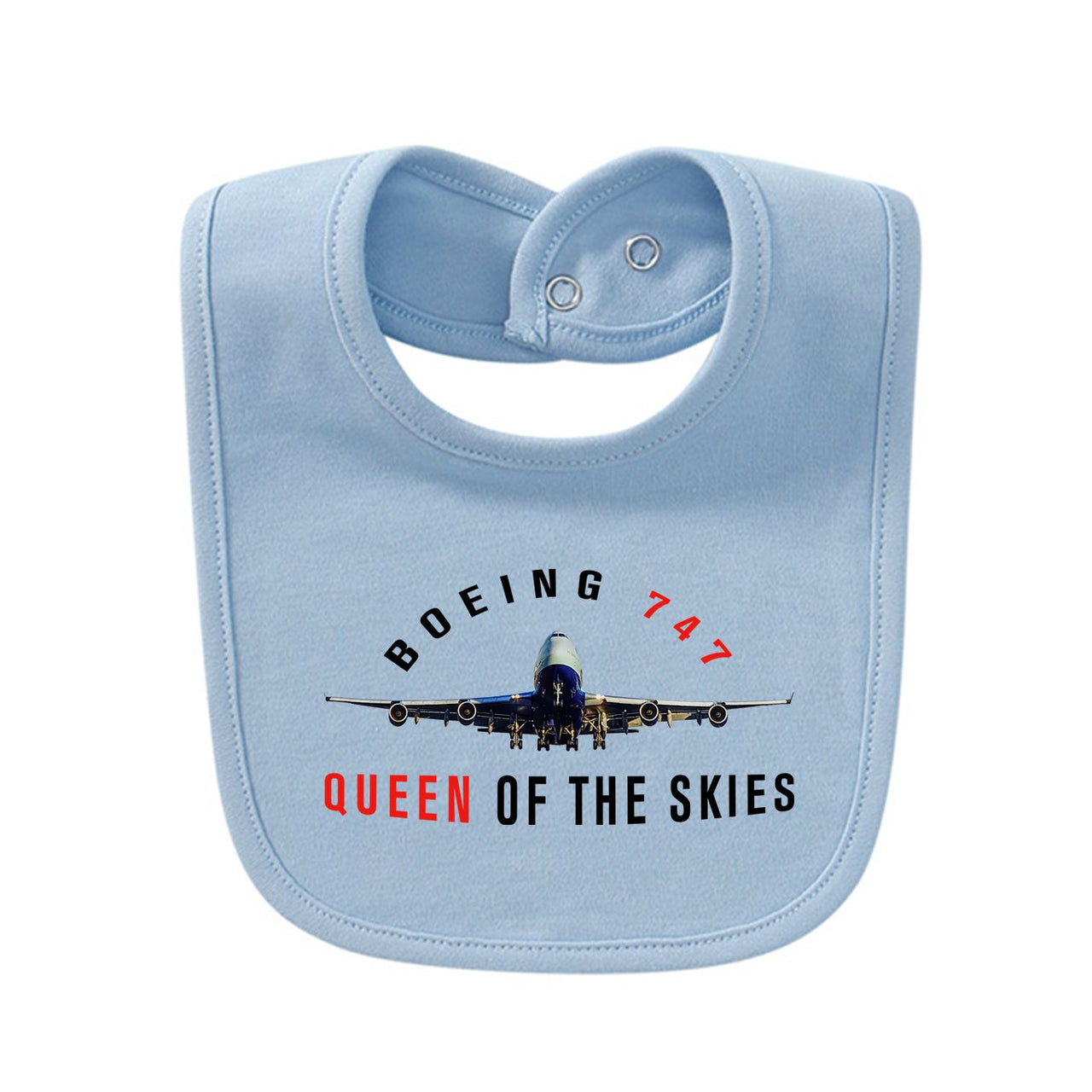 Boeing 747 Queen of the Skies Designed Baby Saliva & Feeding Towels