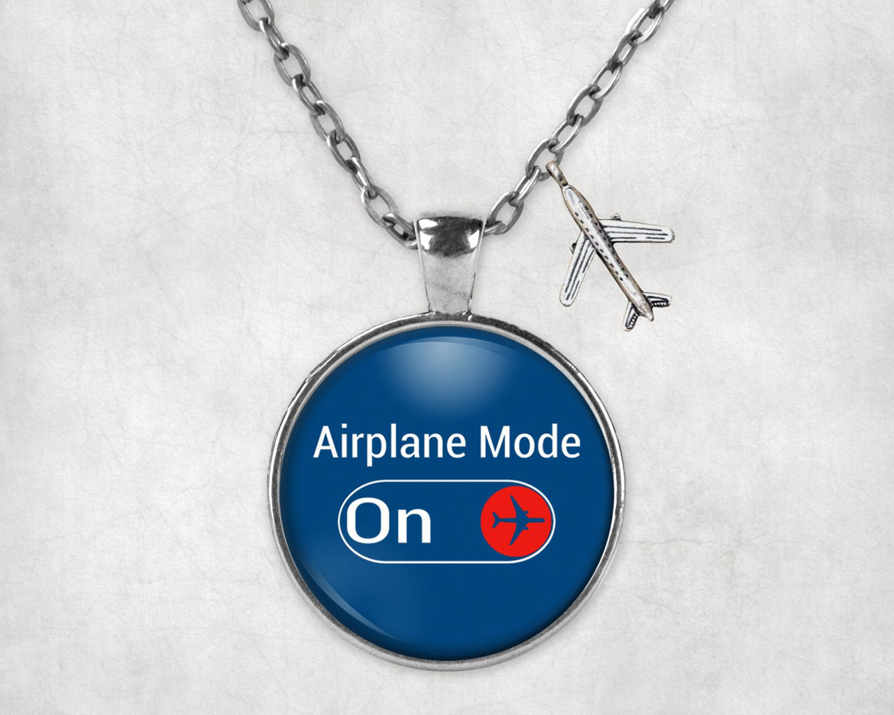 Airplane Mode On Designed Necklaces