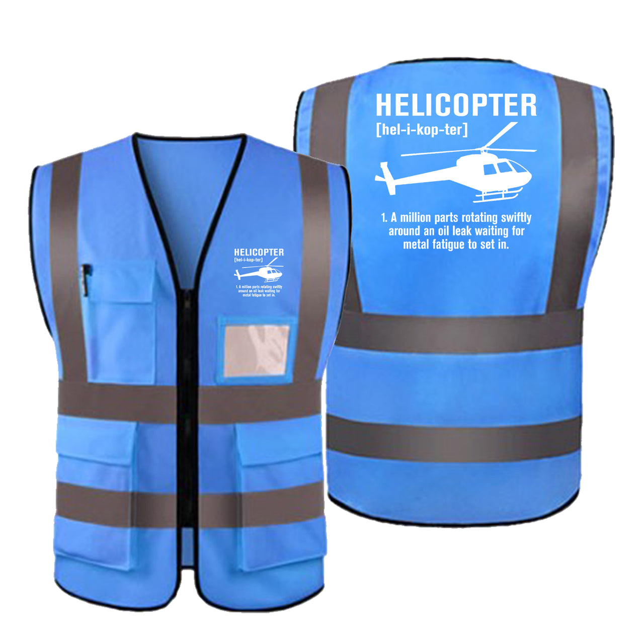 Helicopter [Noun] Designed Reflective Vests