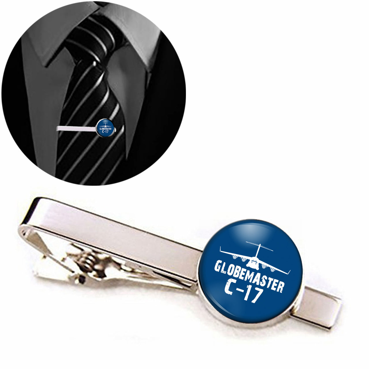 GlobeMaster C-17 & Plane Designed Tie Clips