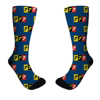 Thumbnail for Flat Colourful 777 Designed Socks