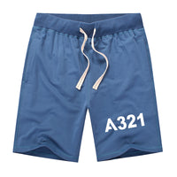 Thumbnail for A321 Flat Text Designed Cotton Shorts