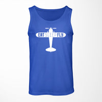 Thumbnail for Eat Sleep Fly & Propeller Designed Tank Tops