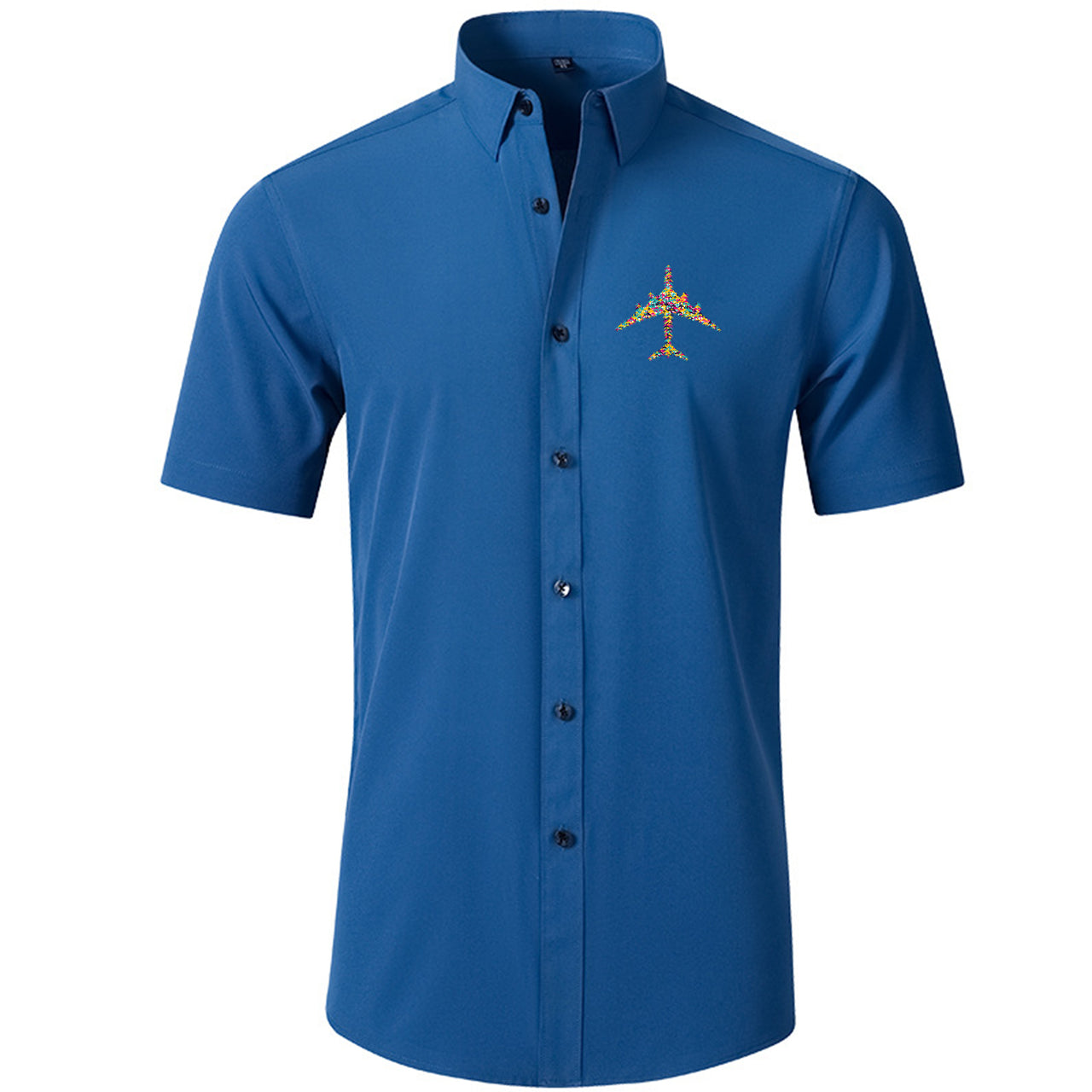 Colourful Airplane Designed Short Sleeve Shirts