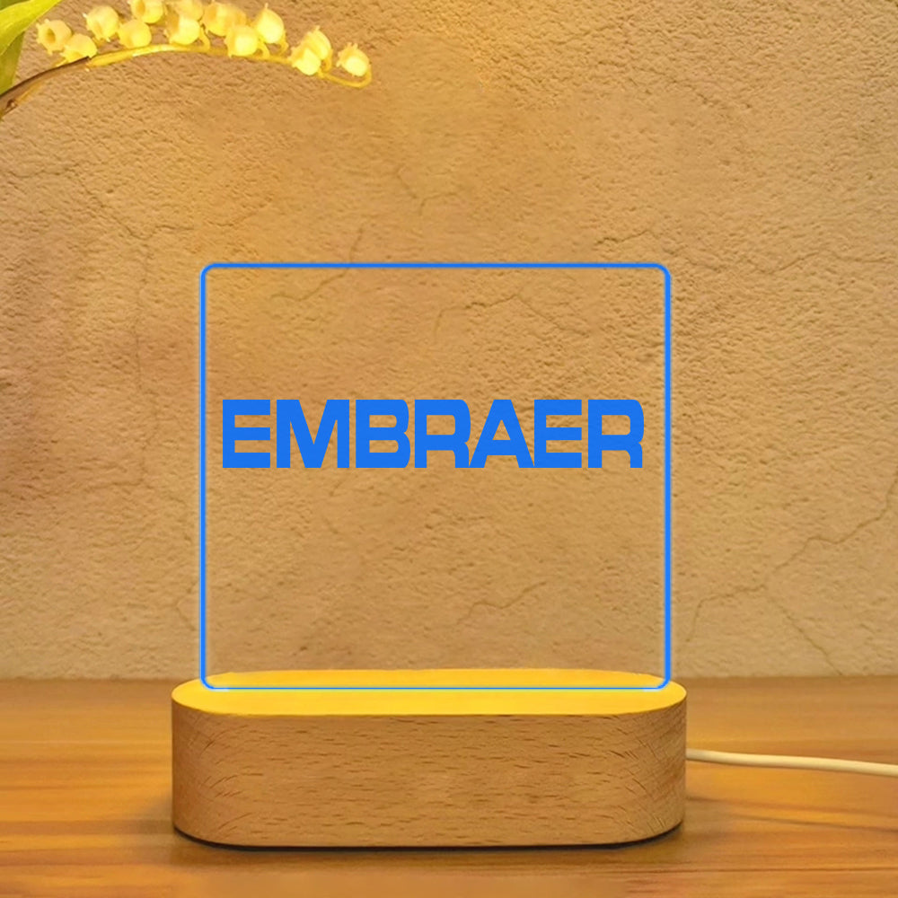 Embraer & Text Designed Night Lamp