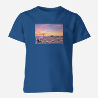 Thumbnail for Airport Photo During Sunset Designed Children T-Shirts