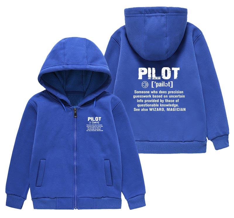 Pilot [Noun] Designed "CHILDREN" Zipped Hoodies