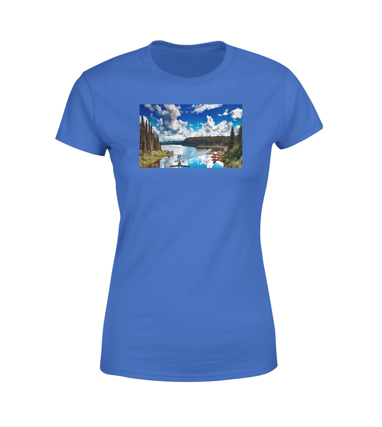 Amazing Scenary & Sea Planes Designed Women T-Shirts