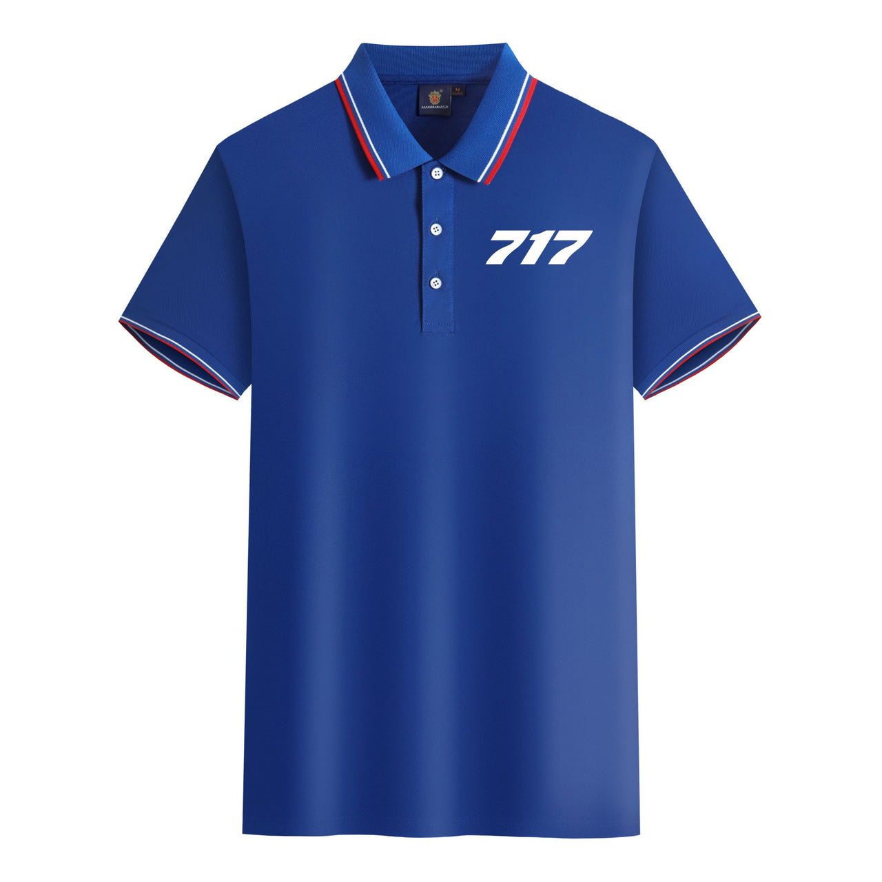 717 Flat Text Designed Stylish Polo T-Shirts