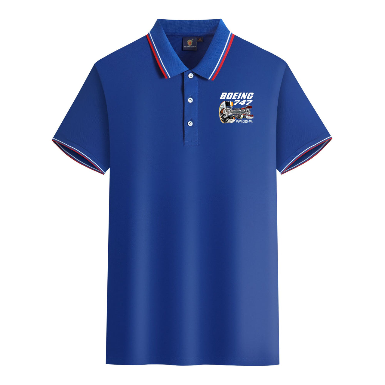 Boeing 747 & PW4000-94 Engine Designed Stylish Polo T-Shirts