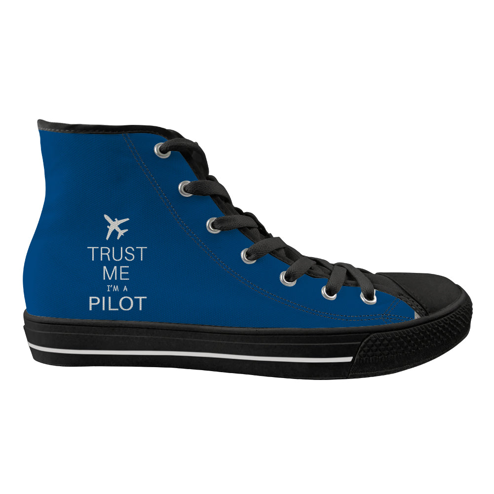 Trust Me I'm a Pilot 2 Designed Long Canvas Shoes (Men)