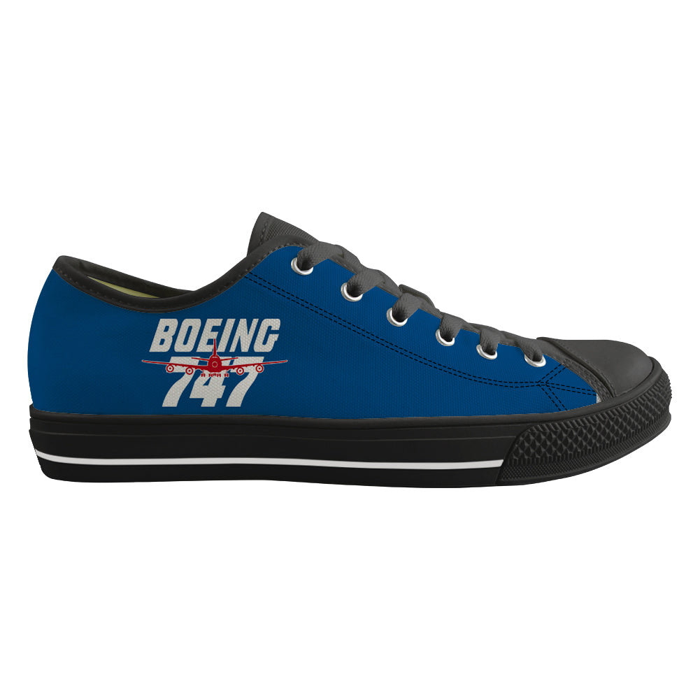 Amazing Boeing 747 Designed Canvas Shoes (Women)