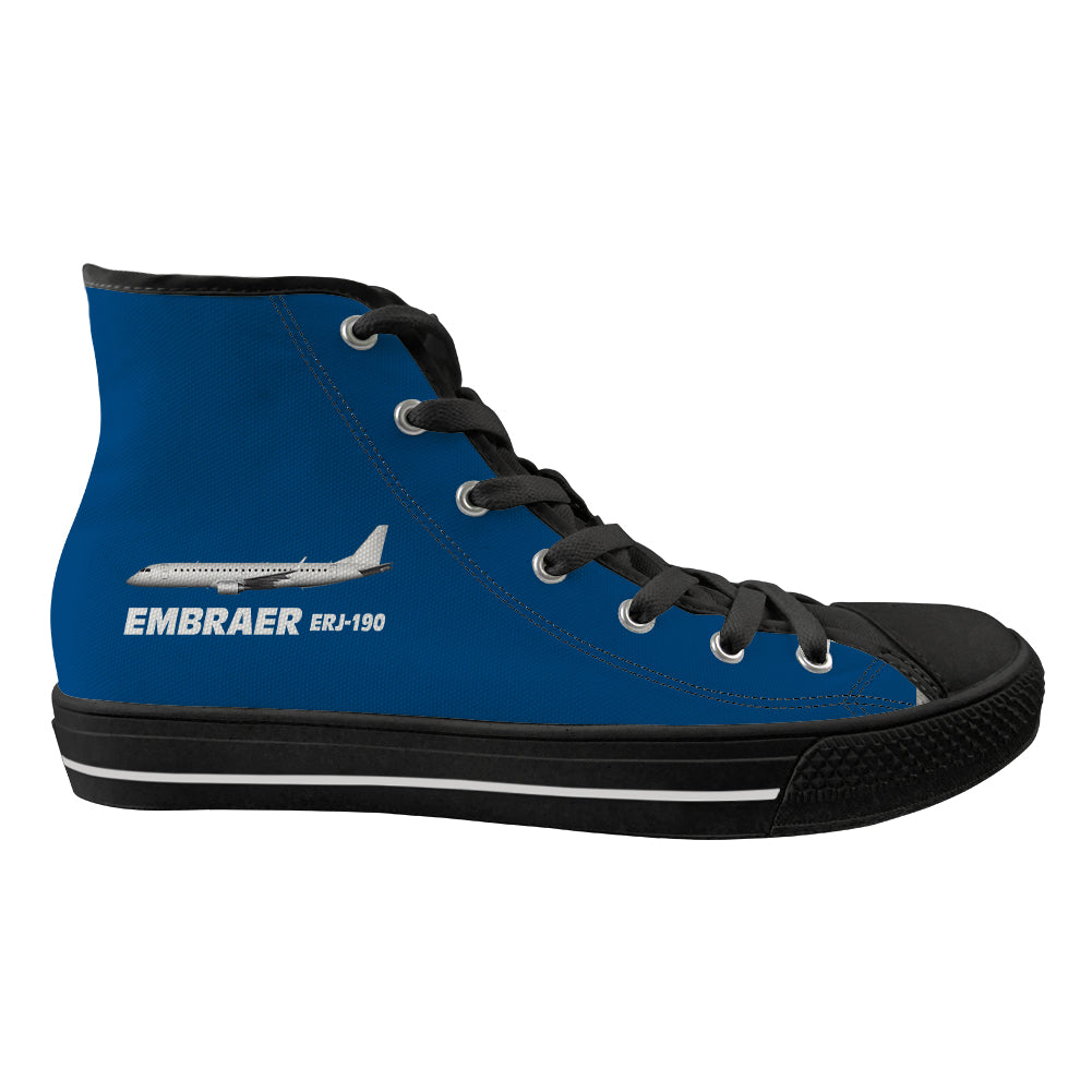 The Embraer ERJ-190 Designed Long Canvas Shoes (Men)