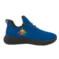 Thumbnail for Colourful 3 Airplanes Designed Sport Sneakers & Shoes (MEN)