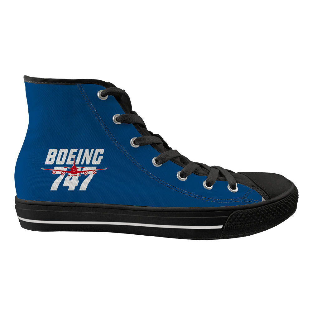 Amazing Boeing 747 Designed Long Canvas Shoes (Women)