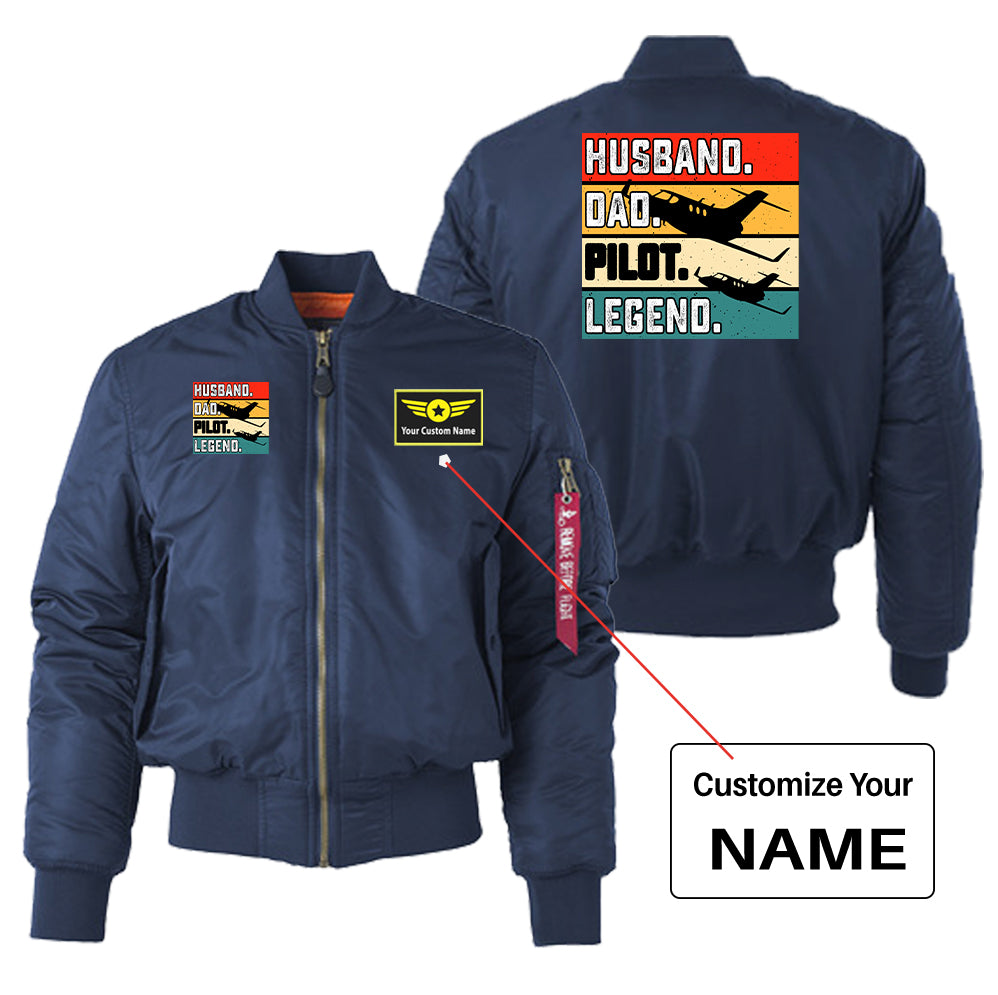 Husband & Dad & Pilot & Legend Designed "Women" Bomber Jackets