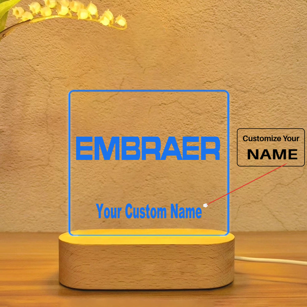 Embraer & Text Designed Night Lamp