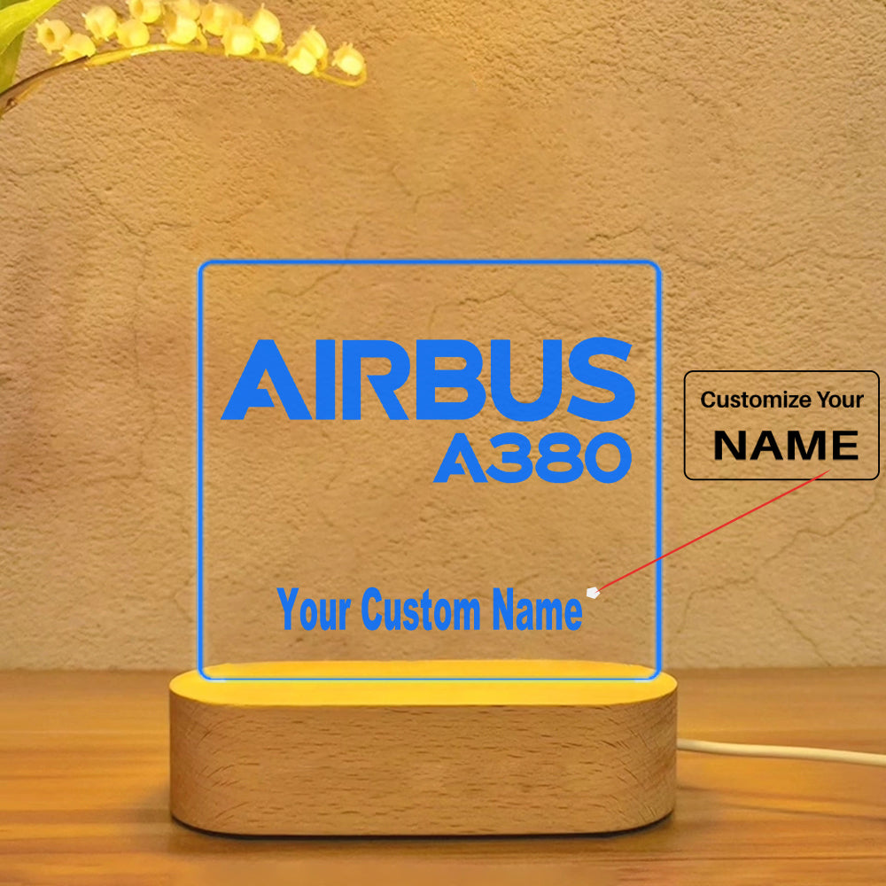 Airbus A380 & Text Designed Night Lamp