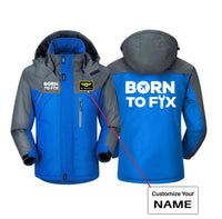 Thumbnail for Born To Fix Airplanes Designed Thick Winter Jackets