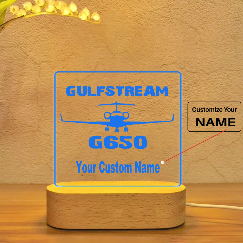 Gulfstream G650 & Plane Designed Night Lamp