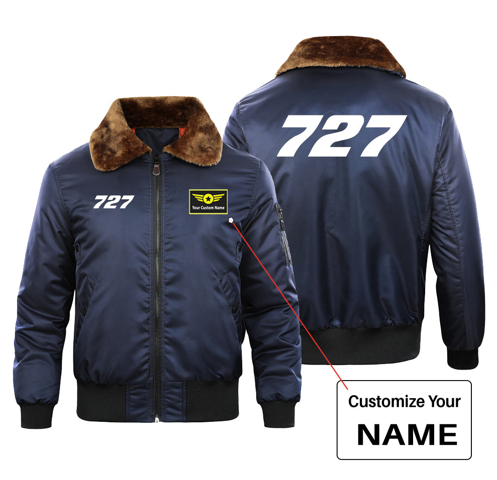 727 Flat Text Designed Special Bomber Jackets