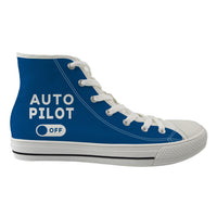 Thumbnail for Auto Pilot Off Designed Long Canvas Shoes (Men)