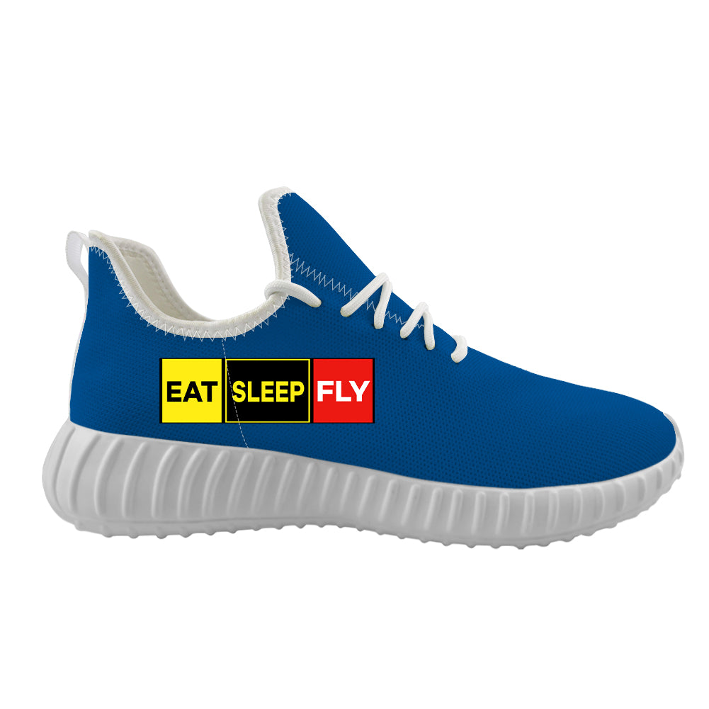 Eat Sleep Fly (Colourful) Designed Sport Sneakers & Shoes (MEN)