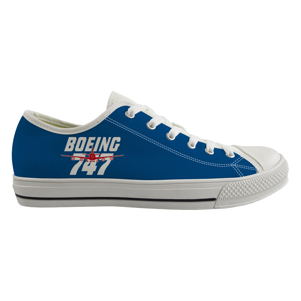 Amazing Boeing 747 Designed Canvas Shoes (Women)