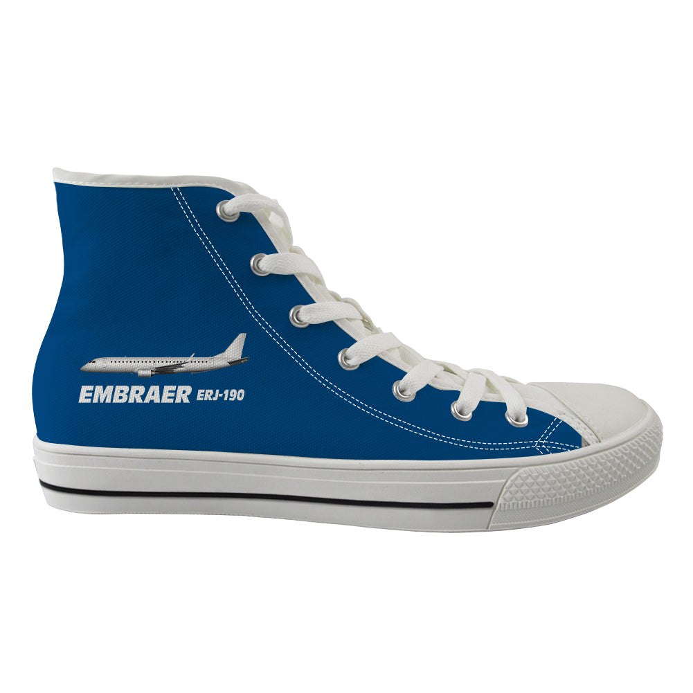 The Embraer ERJ-190 Designed Long Canvas Shoes (Men)