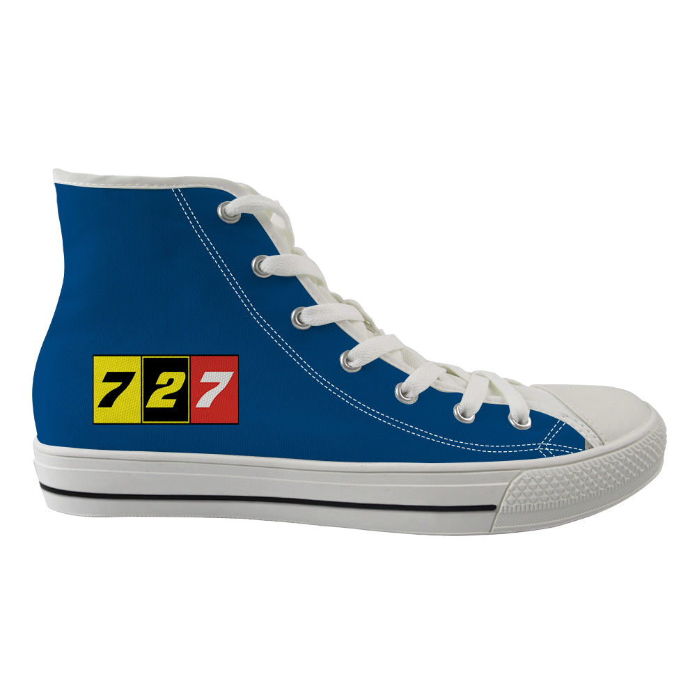 Flat Colourful 727 Designed Long Canvas Shoes (Women)