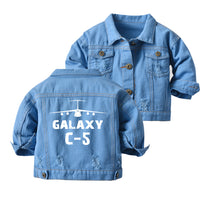 Thumbnail for Galaxy C-5 & Plane Designed Children Denim Jackets