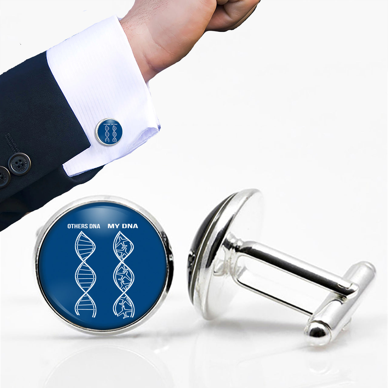 Aviation DNA Designed Cuff Links