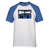 Thumbnail for Airbus A350 Cockpit Designed Raglan T-Shirts