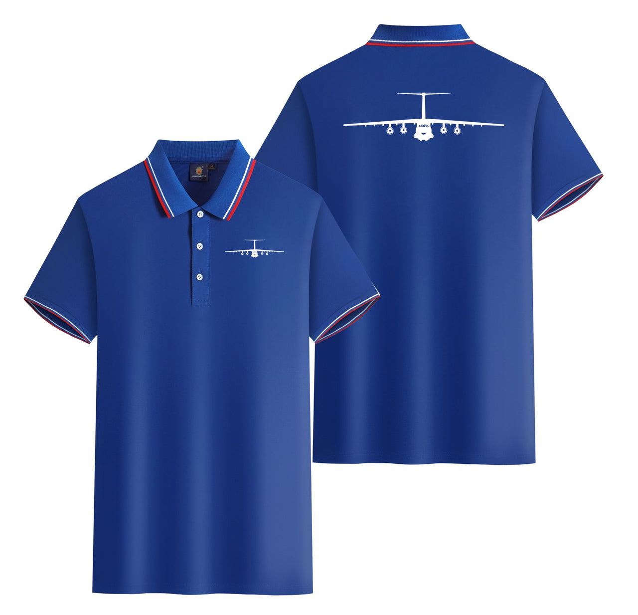 Ilyushin IL-76 Silhouette Designed Stylish Polo T-Shirts (Double-Side)