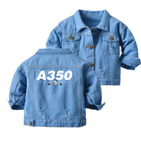 Thumbnail for Super Airbus A350 Designed Children Denim Jackets