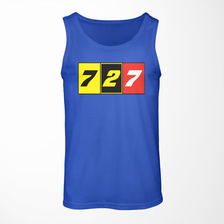 Flat Colourful 727 Designed Tank Tops