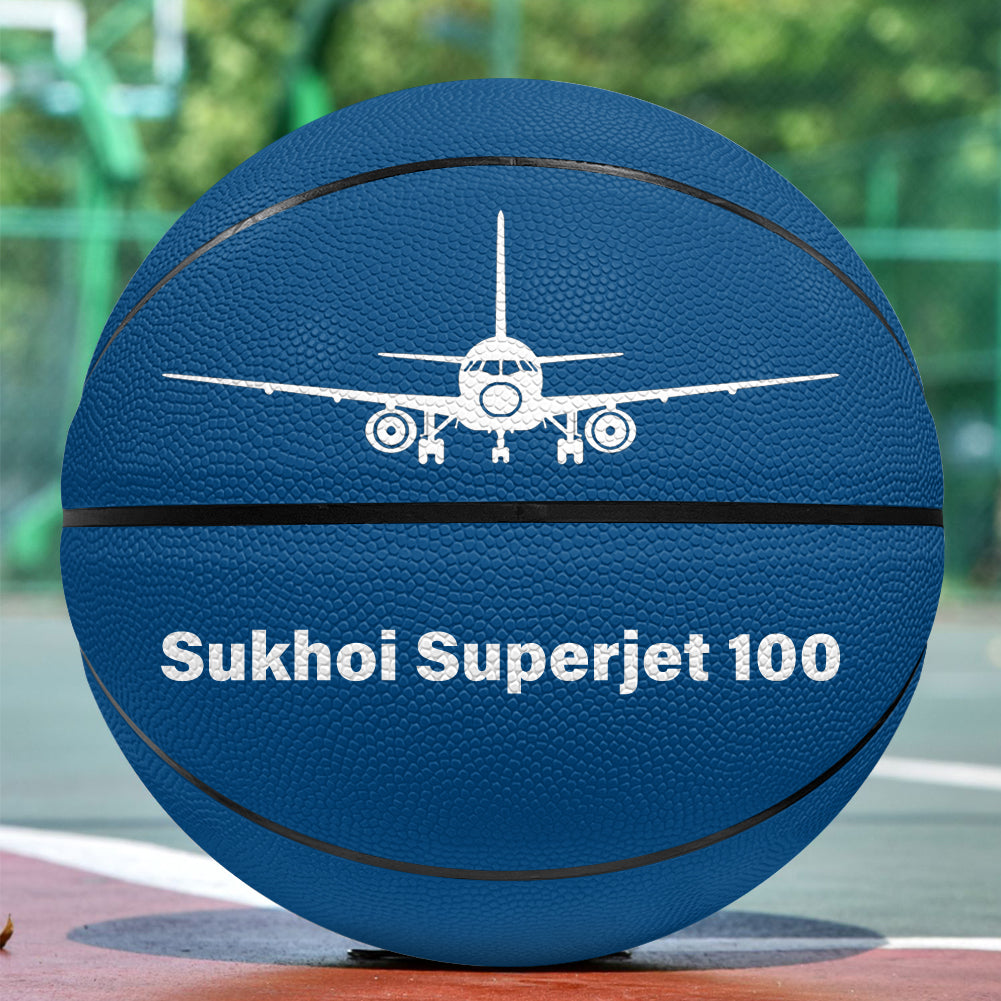 Sukhoi Superjet 100 Silhouette Designed Basketball