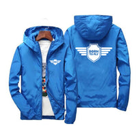 Thumbnail for Born To Fly & Badge Designed Thin Windbreaker Jackets