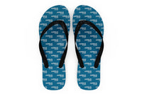 Thumbnail for Airbus A330 & Text Designed Slippers (Flip Flops)