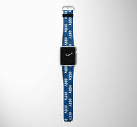 Thumbnail for A330 Flat Text Designed Leather Apple Watch Straps