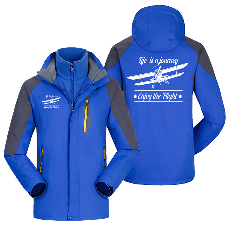 Life is a journey Enjoy the Flight Designed Thick Skiing Jackets