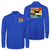 Thumbnail for Husband & Dad & Pilot & Legend Designed Long Sleeve Polo T-Shirts (Double-Side)