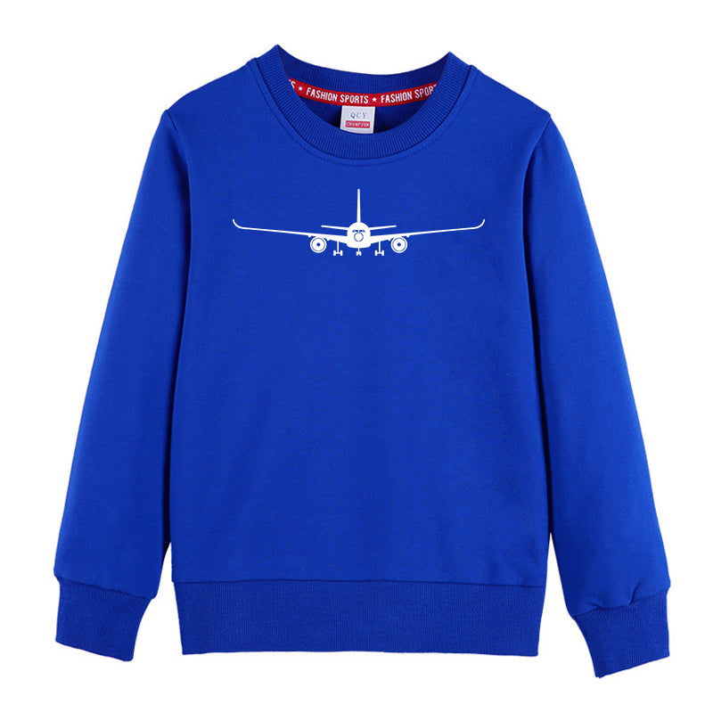 Airbus A350 Silhouette Designed "CHILDREN" Sweatshirts