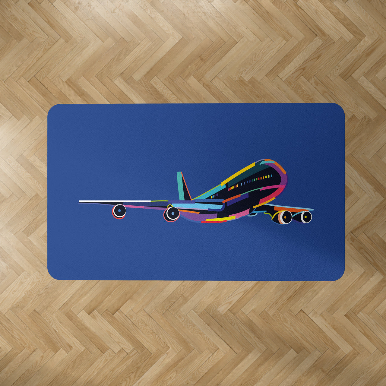 Multicolor Airplane Designed Carpet & Floor Mats