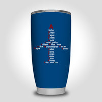 Thumbnail for Airplane Shape Aviation Alphabet Designed Tumbler Travel Mugs