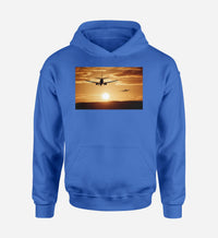 Thumbnail for Two Aeroplanes During Sunset Designed Hoodies