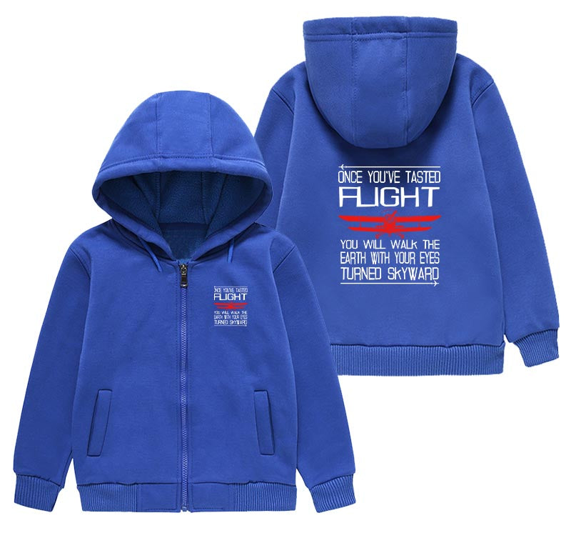 Once You've Tasted Flight Designed "CHILDREN" Zipped Hoodies